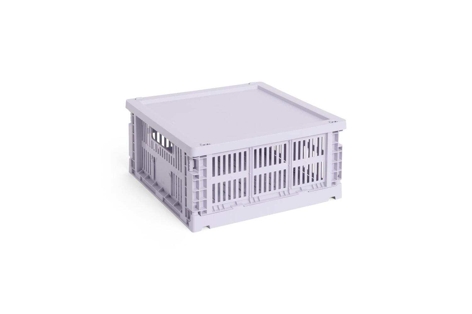 Colour Crate Plastic Square/Cube låg, M - Lavender