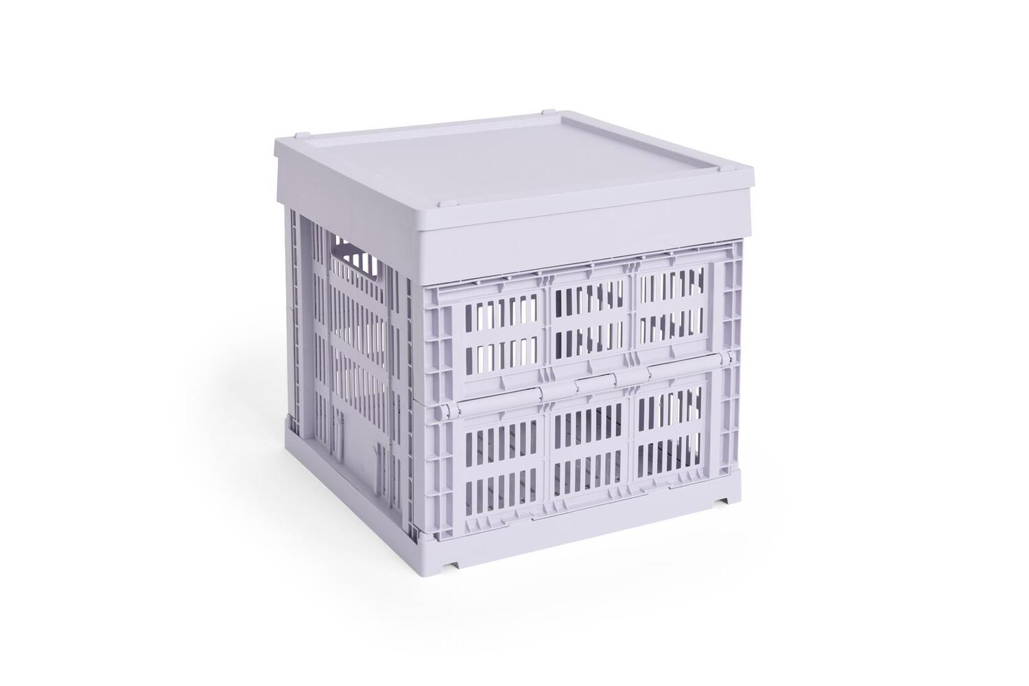 Colour Crate Plastic Square/Cube låg, M - Lavender
