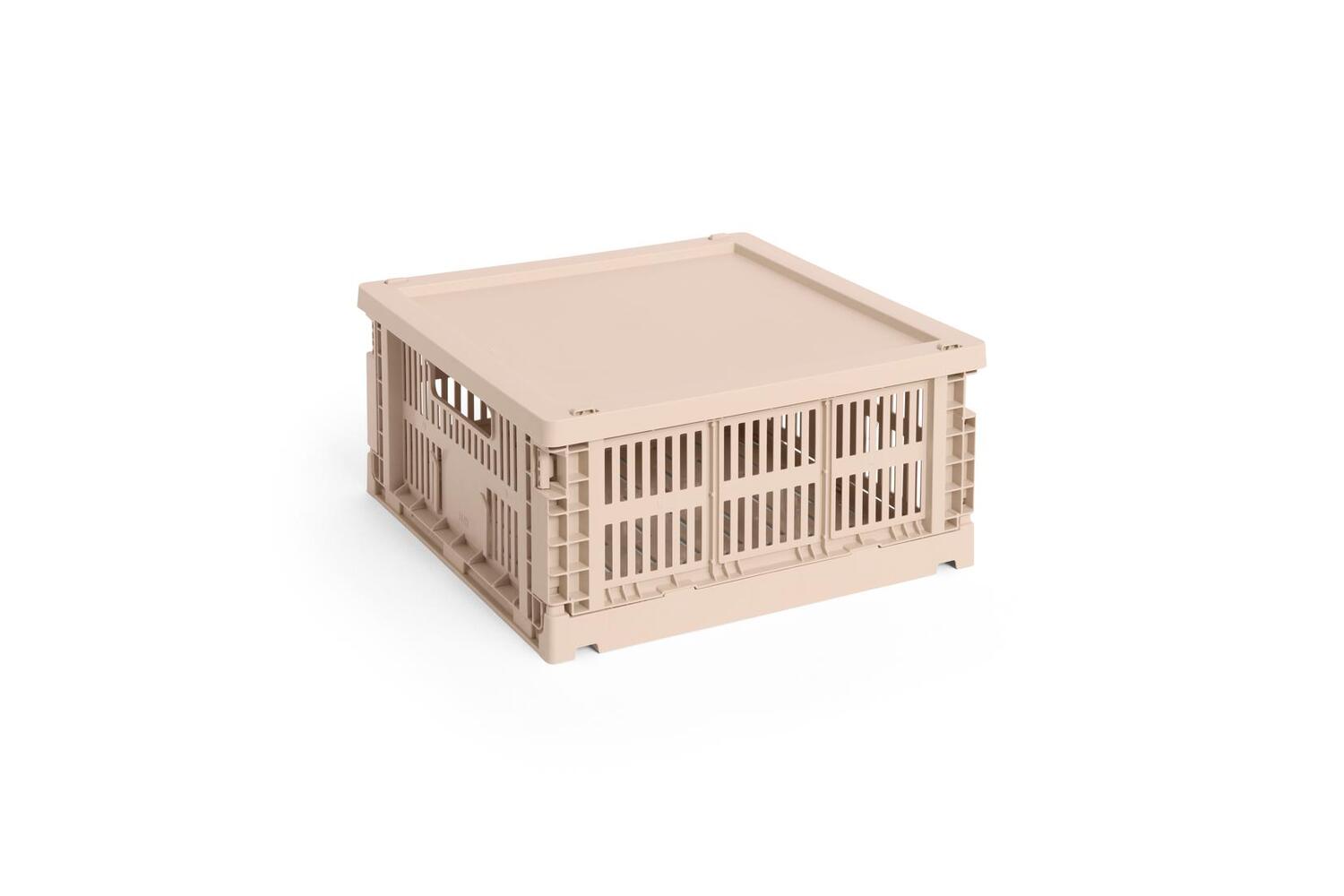 Colour Crate Plastic Square/Cube låg, M - Powder