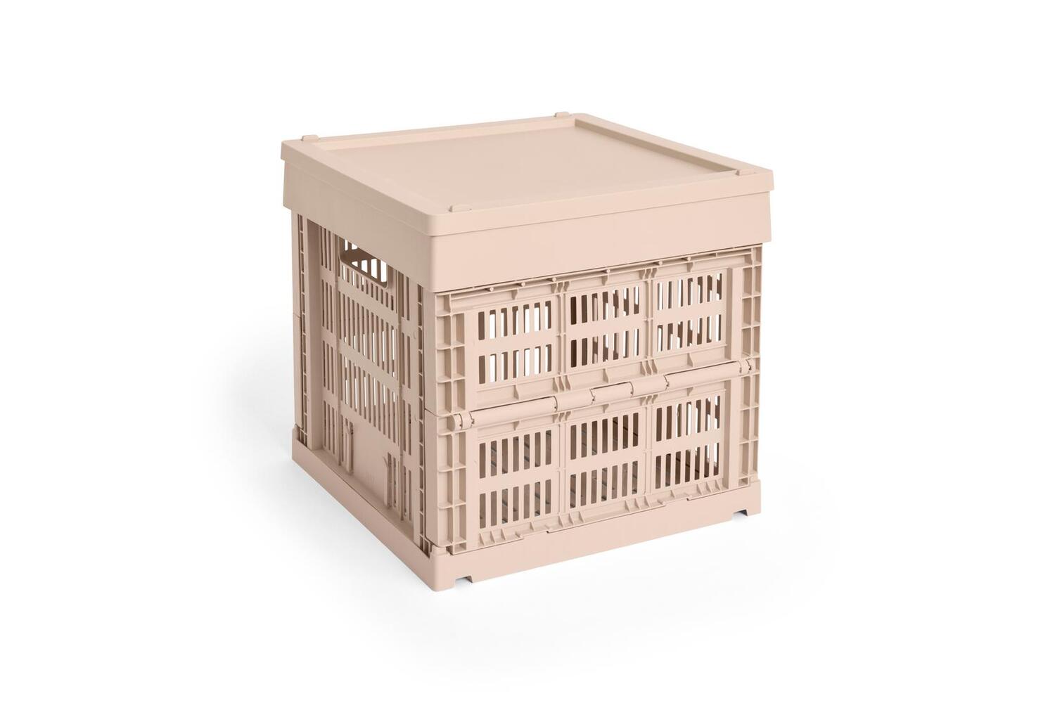 Colour Crate Plastic Square/Cube låg, M - Powder