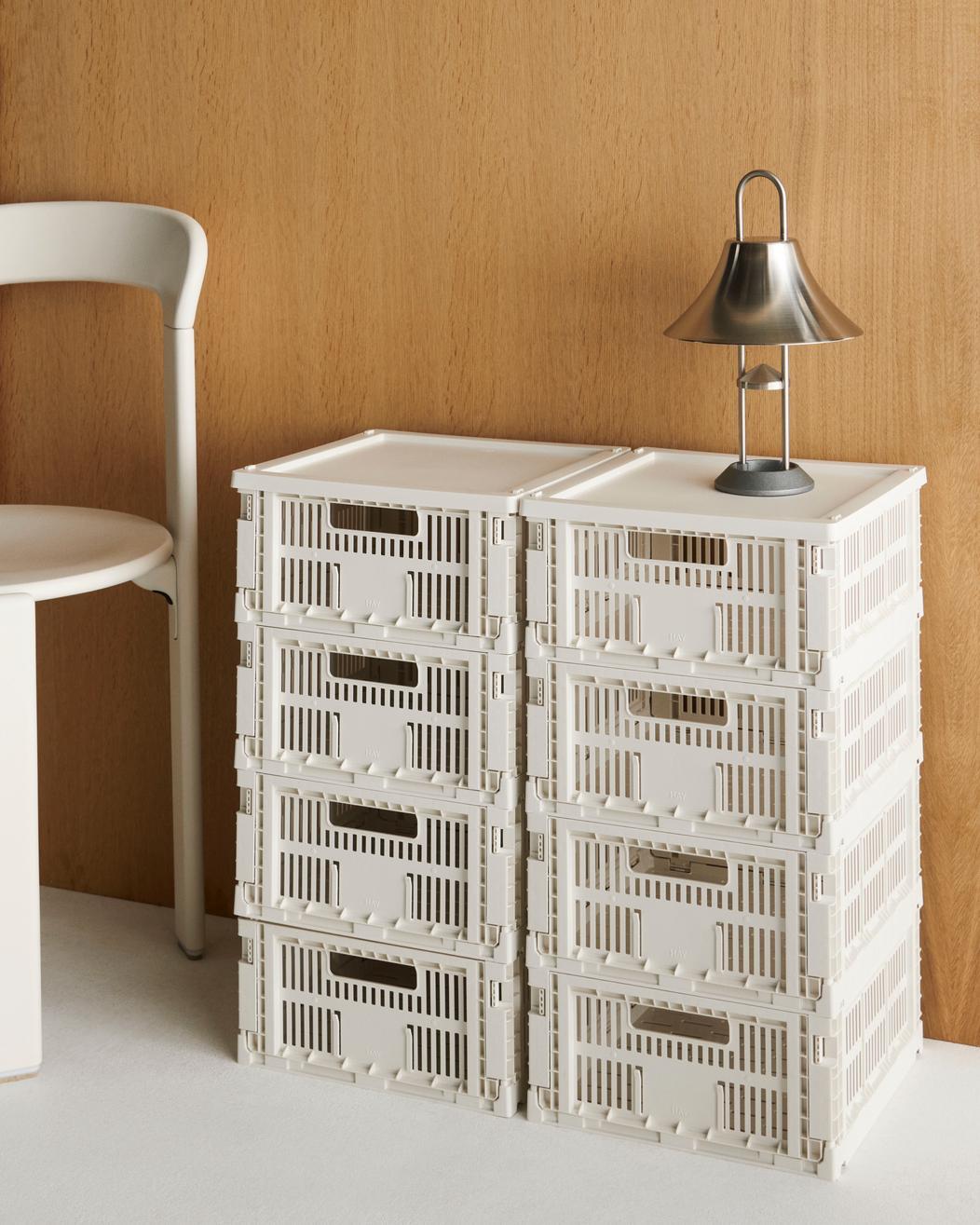 Colour Crate Plastic Square låg - Off-white