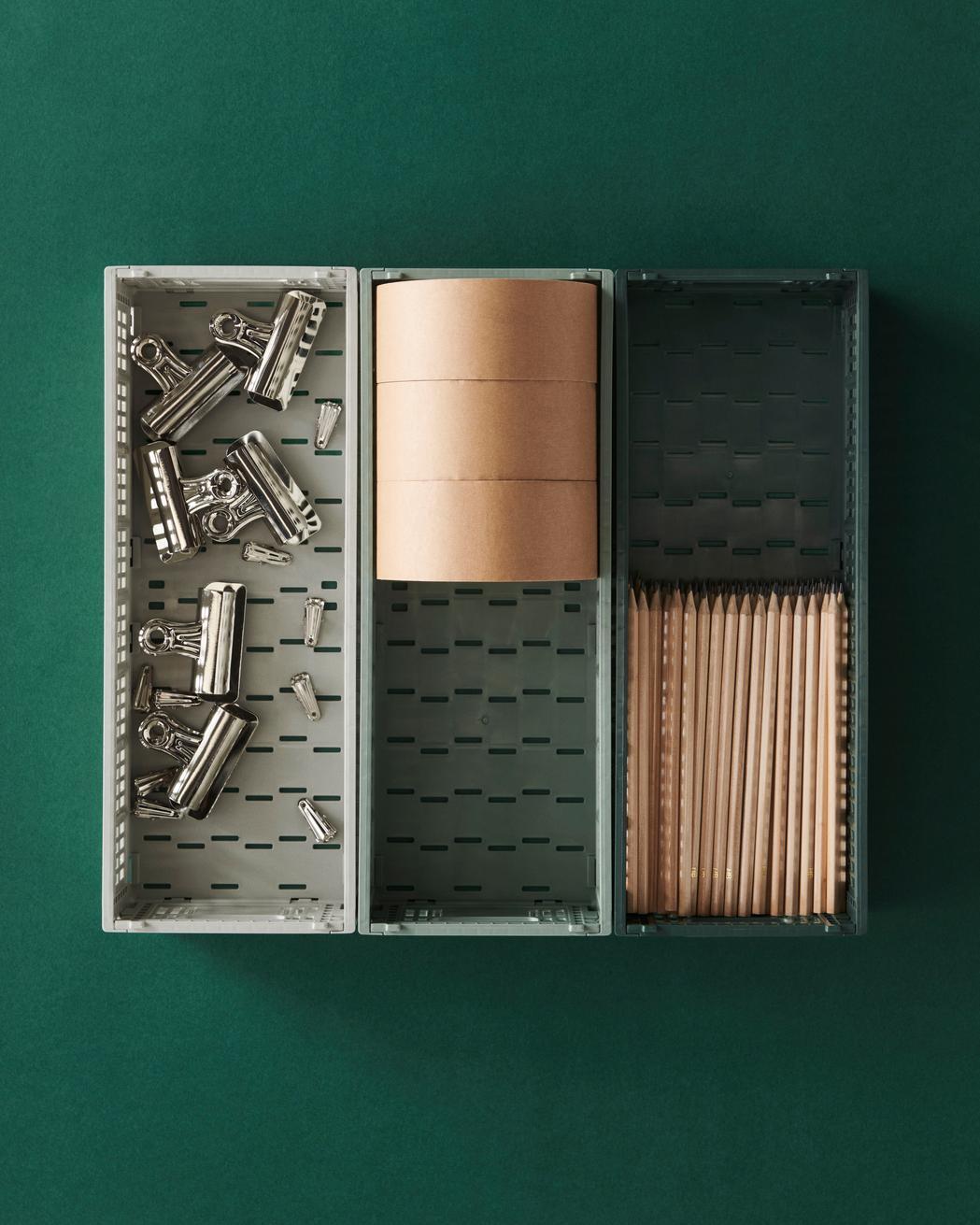 Colour Crate Oblong kasse, mini - Sage green