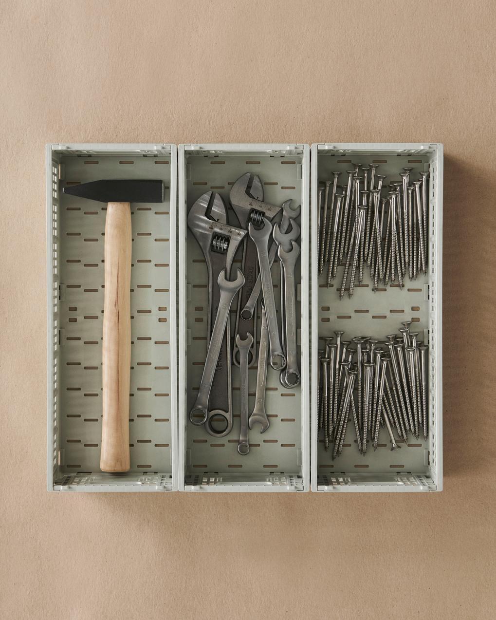 Colour Crate Oblong kasse, mini - Grey