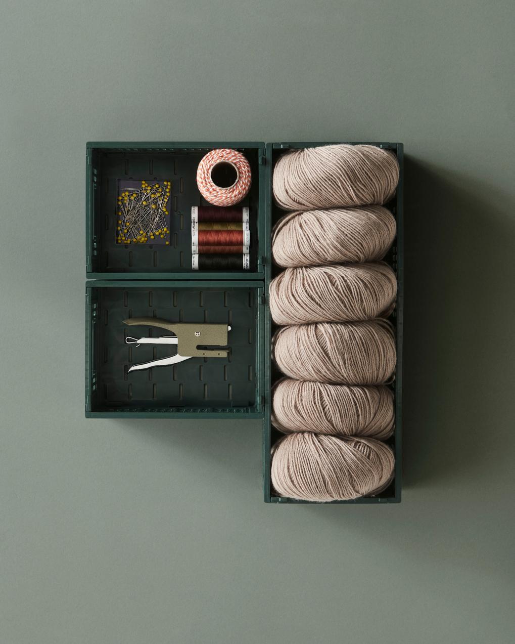 Colour Crate Oblong kasse, mini - Dark green