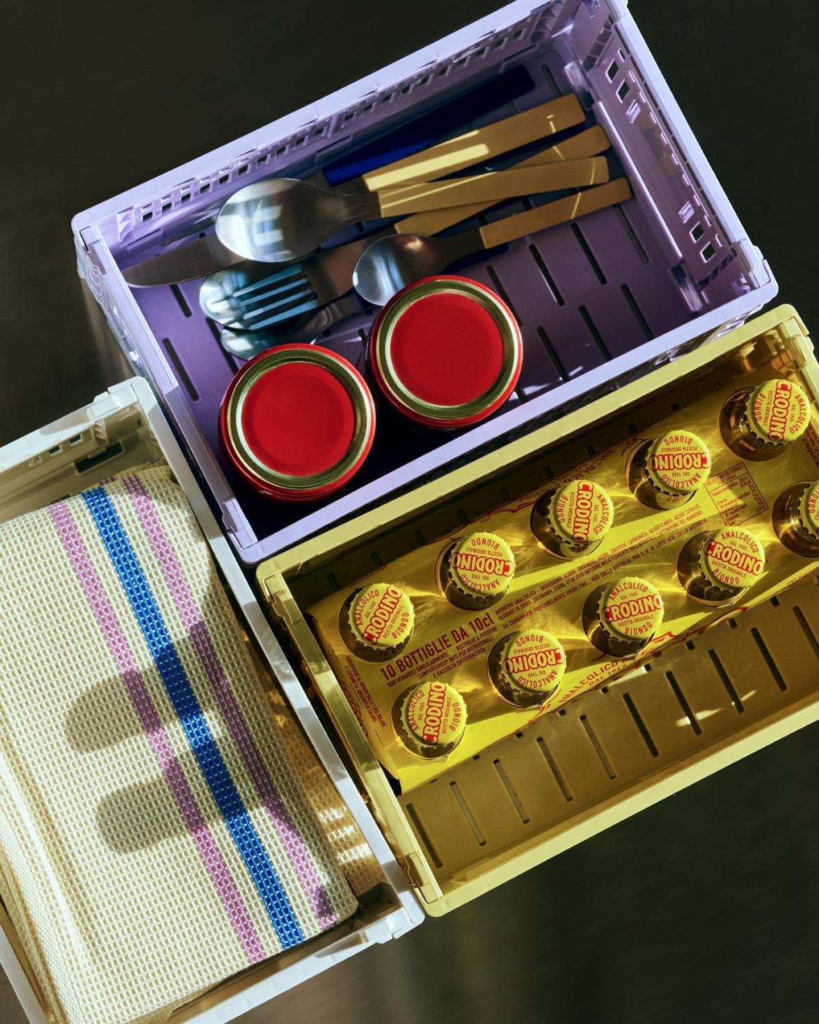 Colour Crate Mini kasse, 2 stk - Dusty yellow