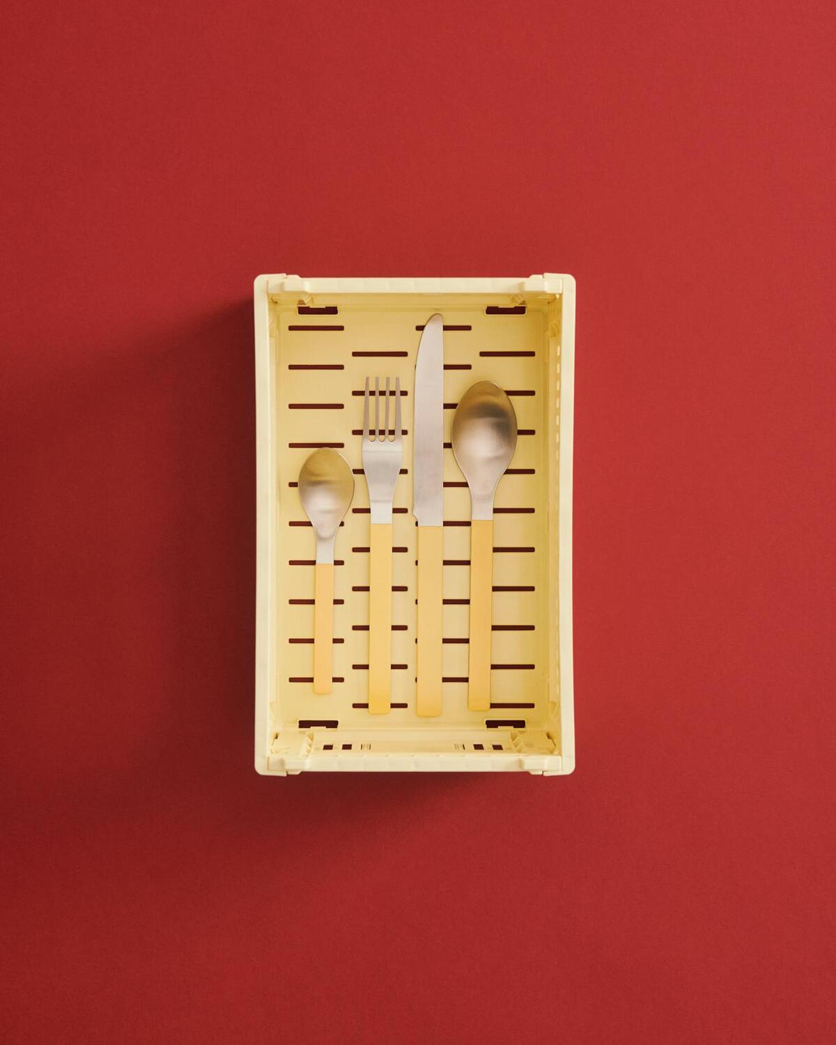 Colour Crate Mini kasse, 2 stk - Light yellow