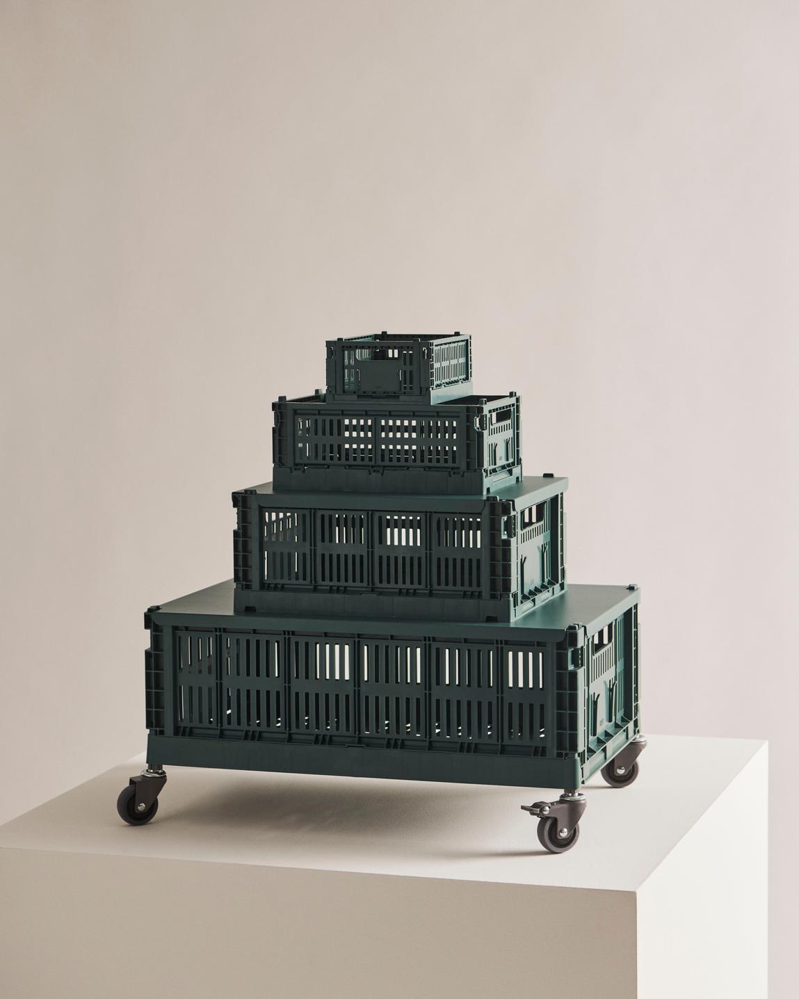 Colour Crate Plastic låg - Dark green