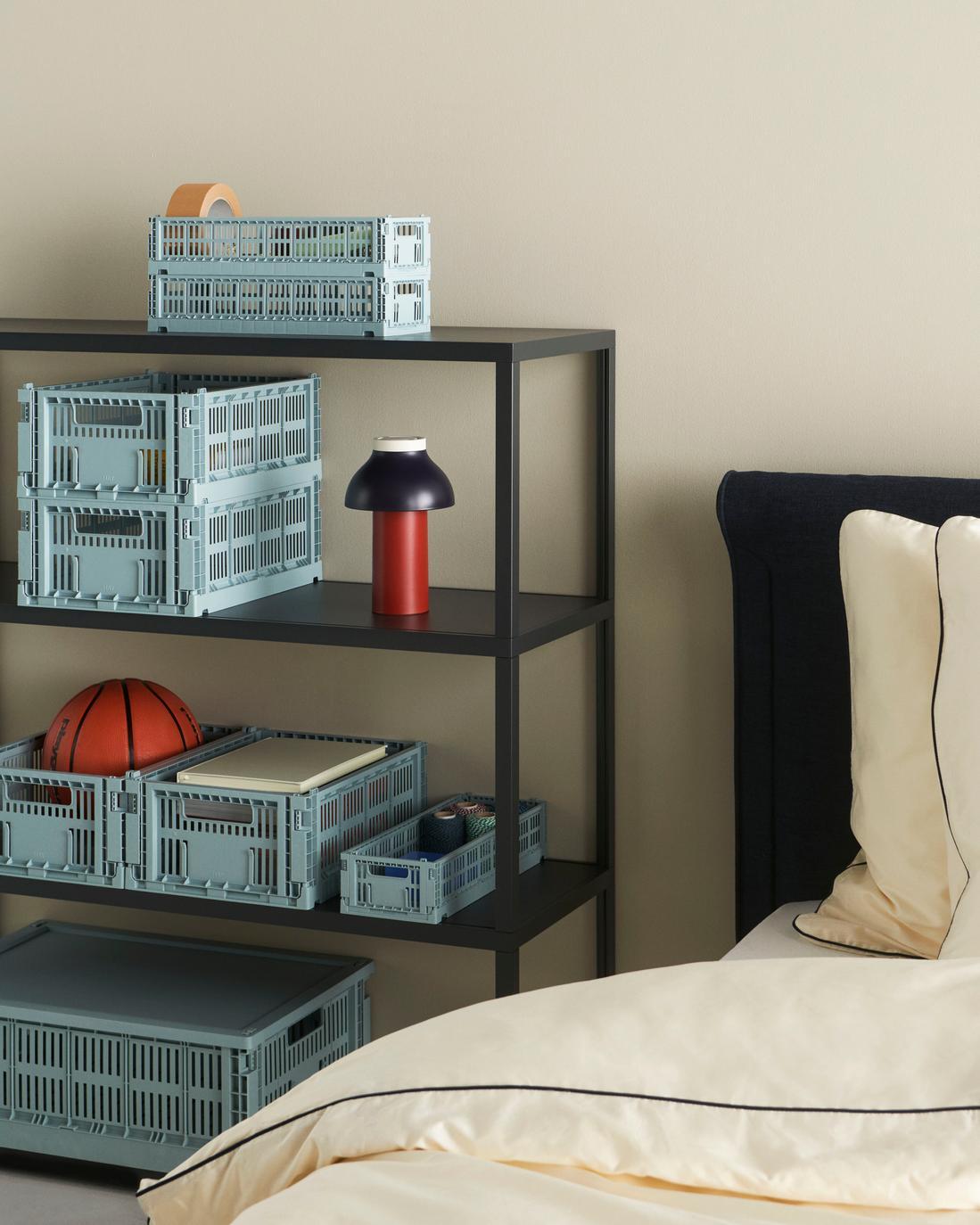 Colour Crate Plastic låg - Dusty blue