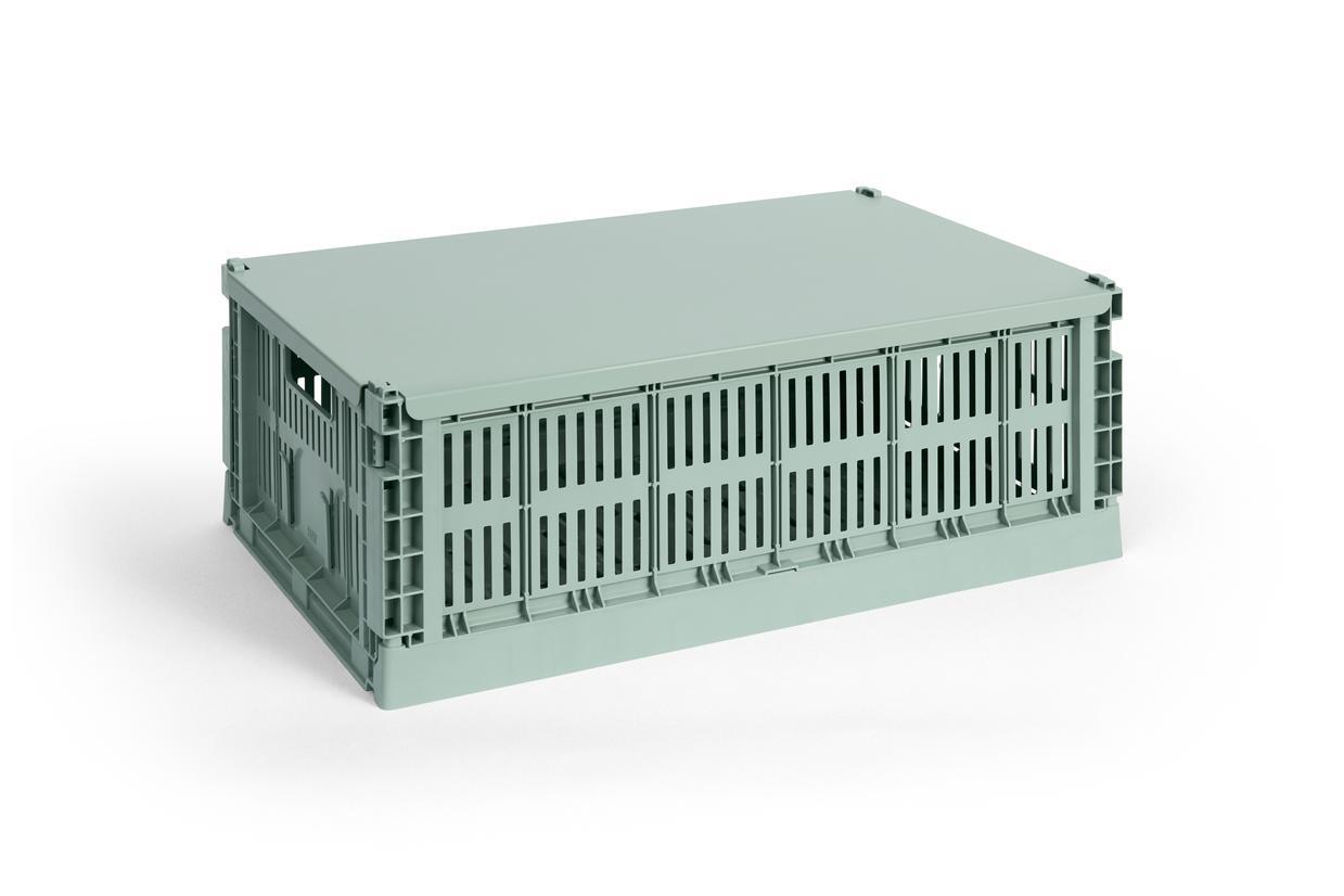 Colour Crate Plastic låg - Sage green