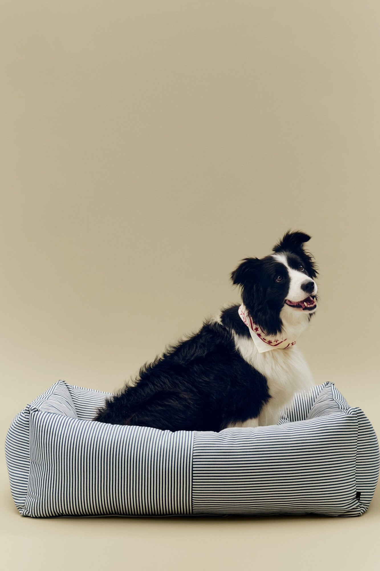 Zip hundekurv, Large - Blue and white stripe