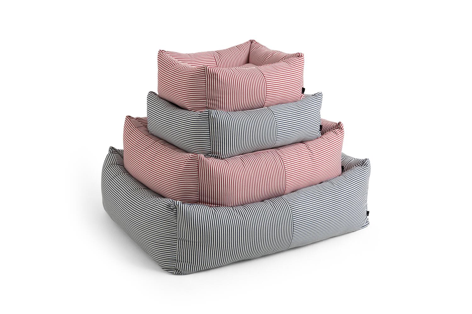 Zip hundekurv, Large - Blue and white stripe