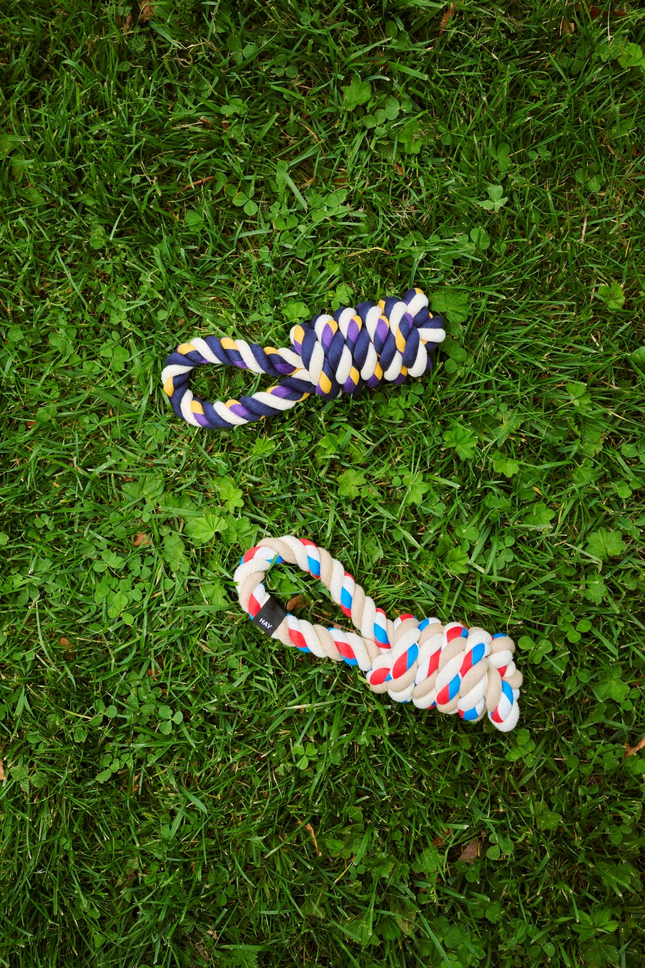 Rope hundelegetøj - Blue/purple/ochre