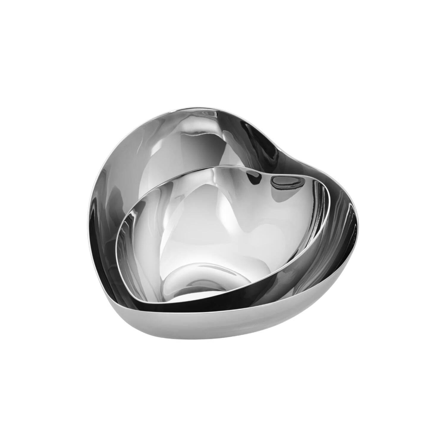 Heart skål, medium - rustfrit stål