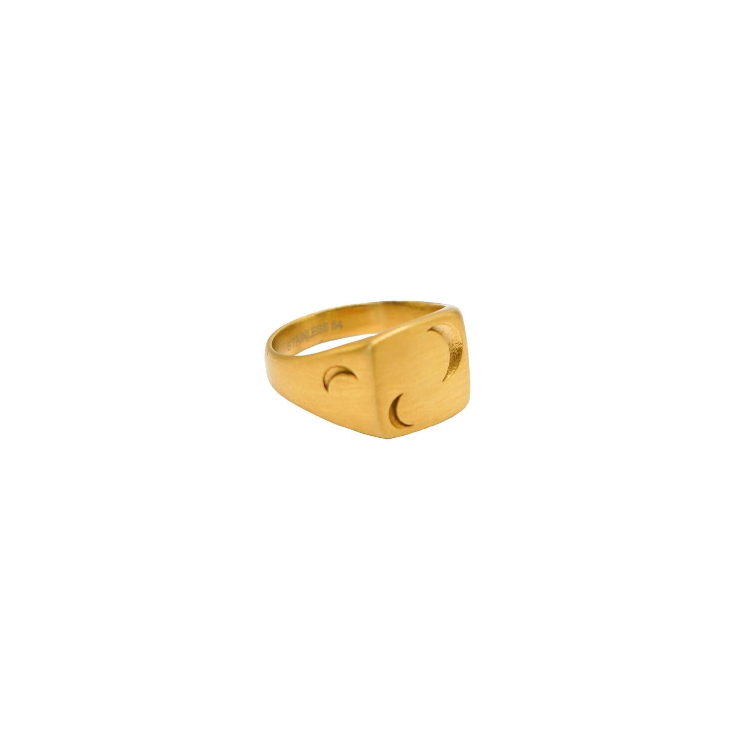 Half Moon Signet ring – Forgyldt