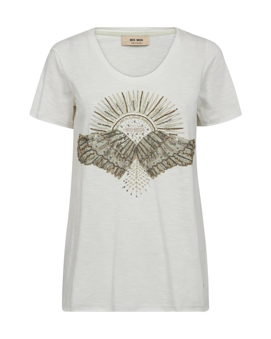 Nadine O-SS Deco T-shirt - Celadon Tint