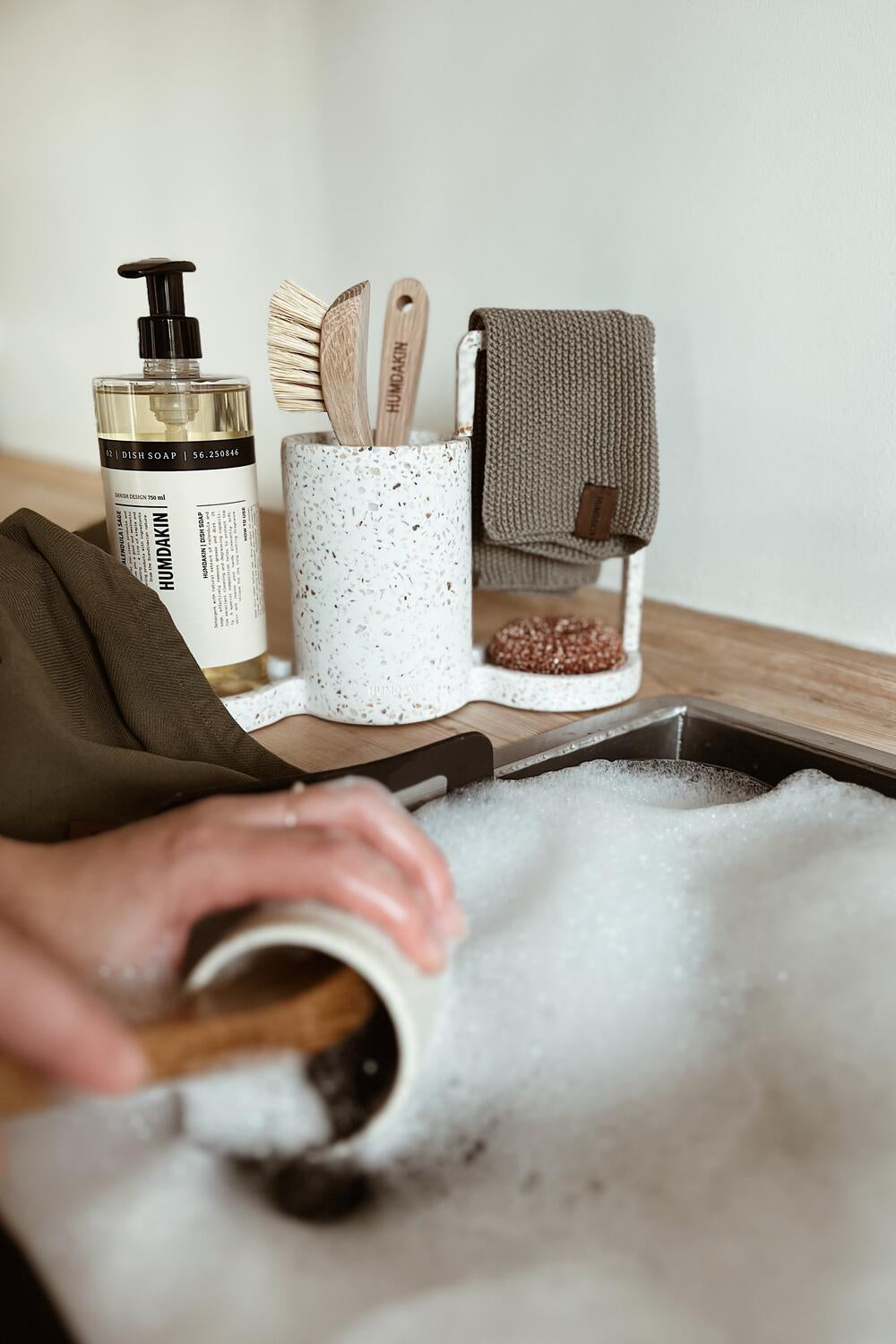 Terrazzo opvaskeholder, stor - neutral