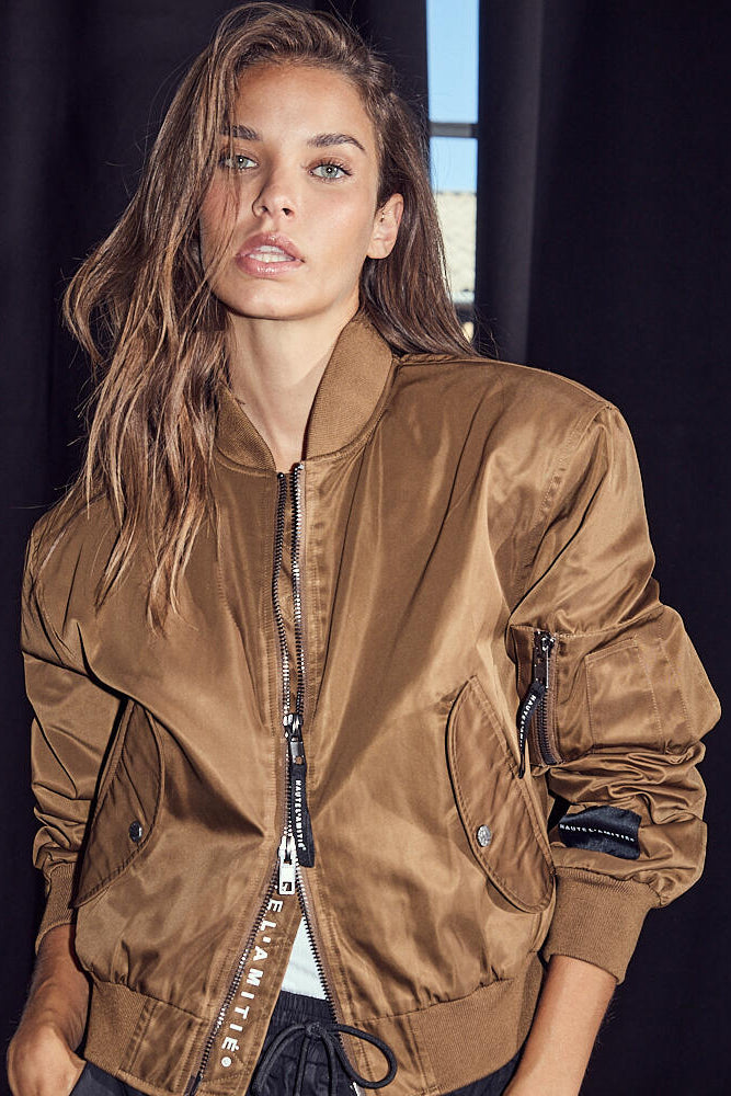 Bailey Zipper bomberjakke – Desert