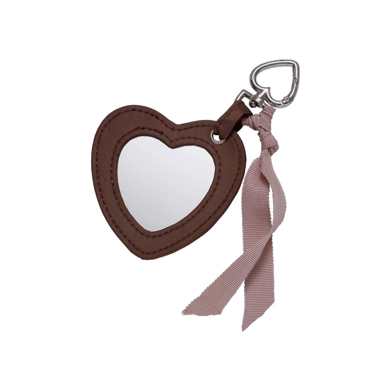 Heart Mirror nøglering – brun