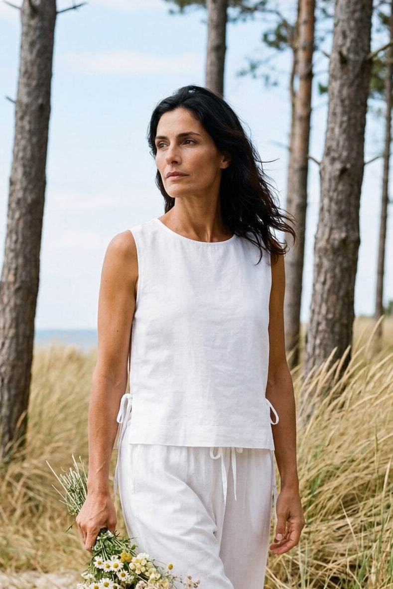 Heather hørtop - White