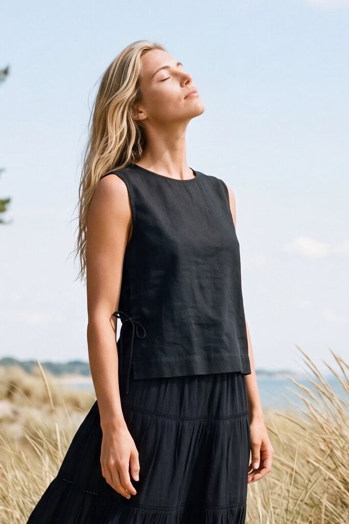 Heather hørtop - sort