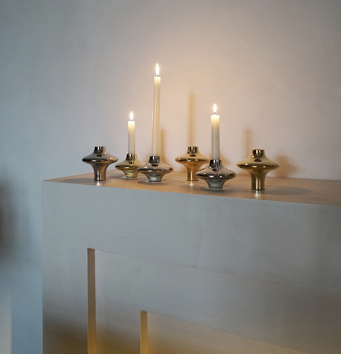 Doublet no. 02 lysestage, stor - Brass