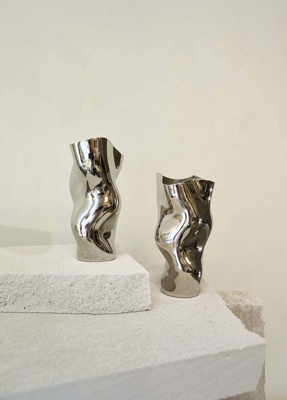 Ostrea 25 vase - Chrome