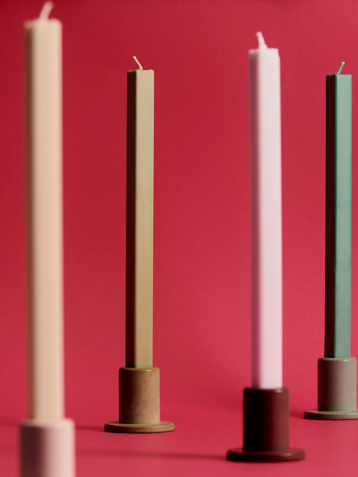 Hexagon stearinlys - Emerald green