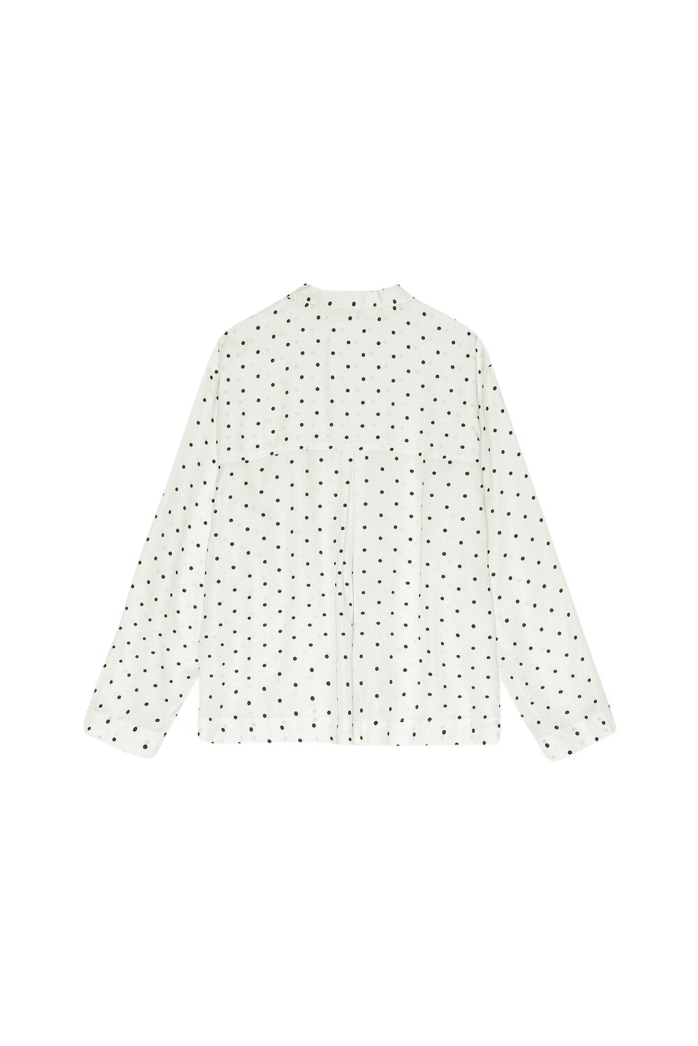 Hope silky natskjorte - ecru/black dots