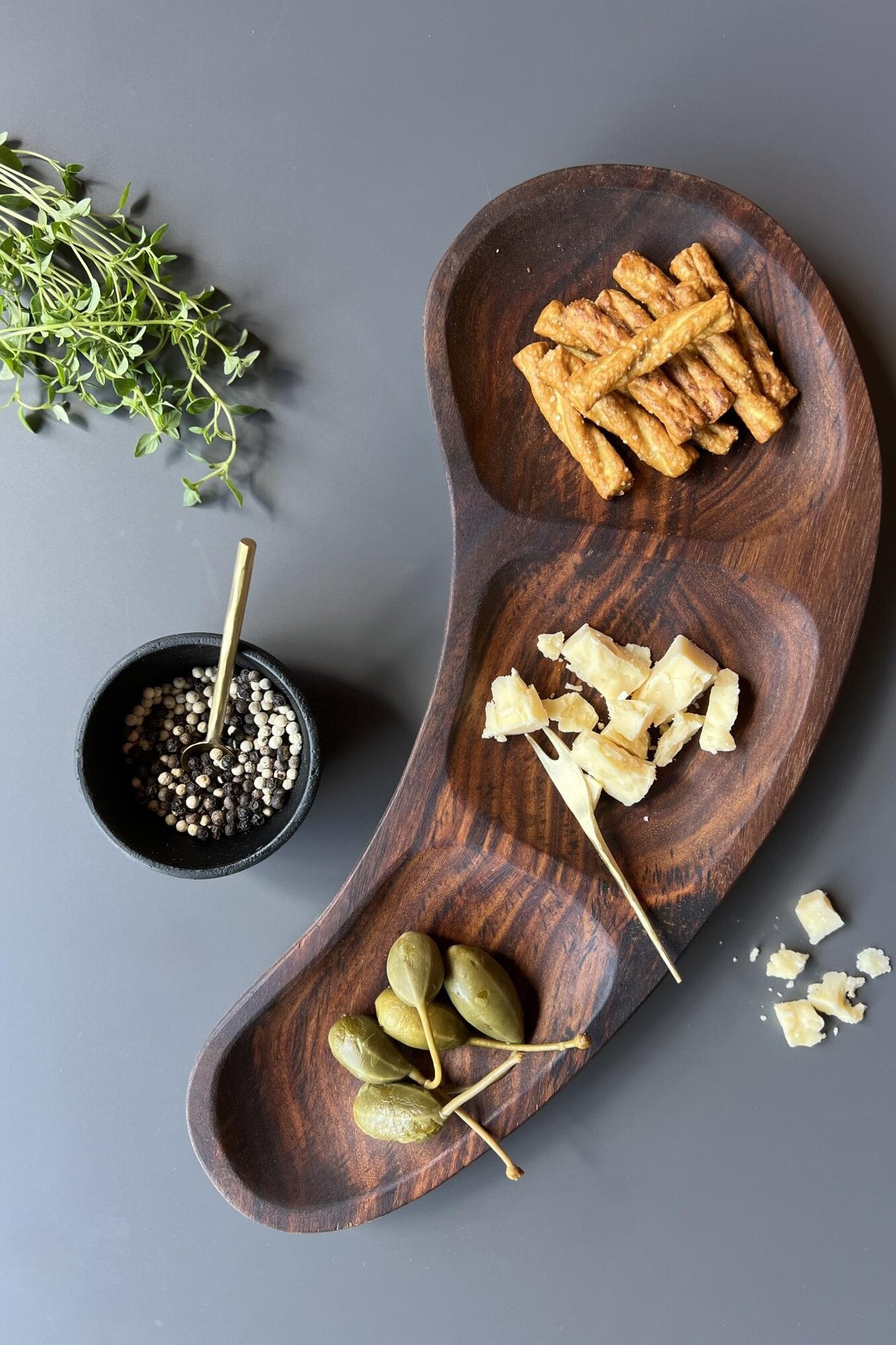 Bean bakke, mørk brun - L28 cm.