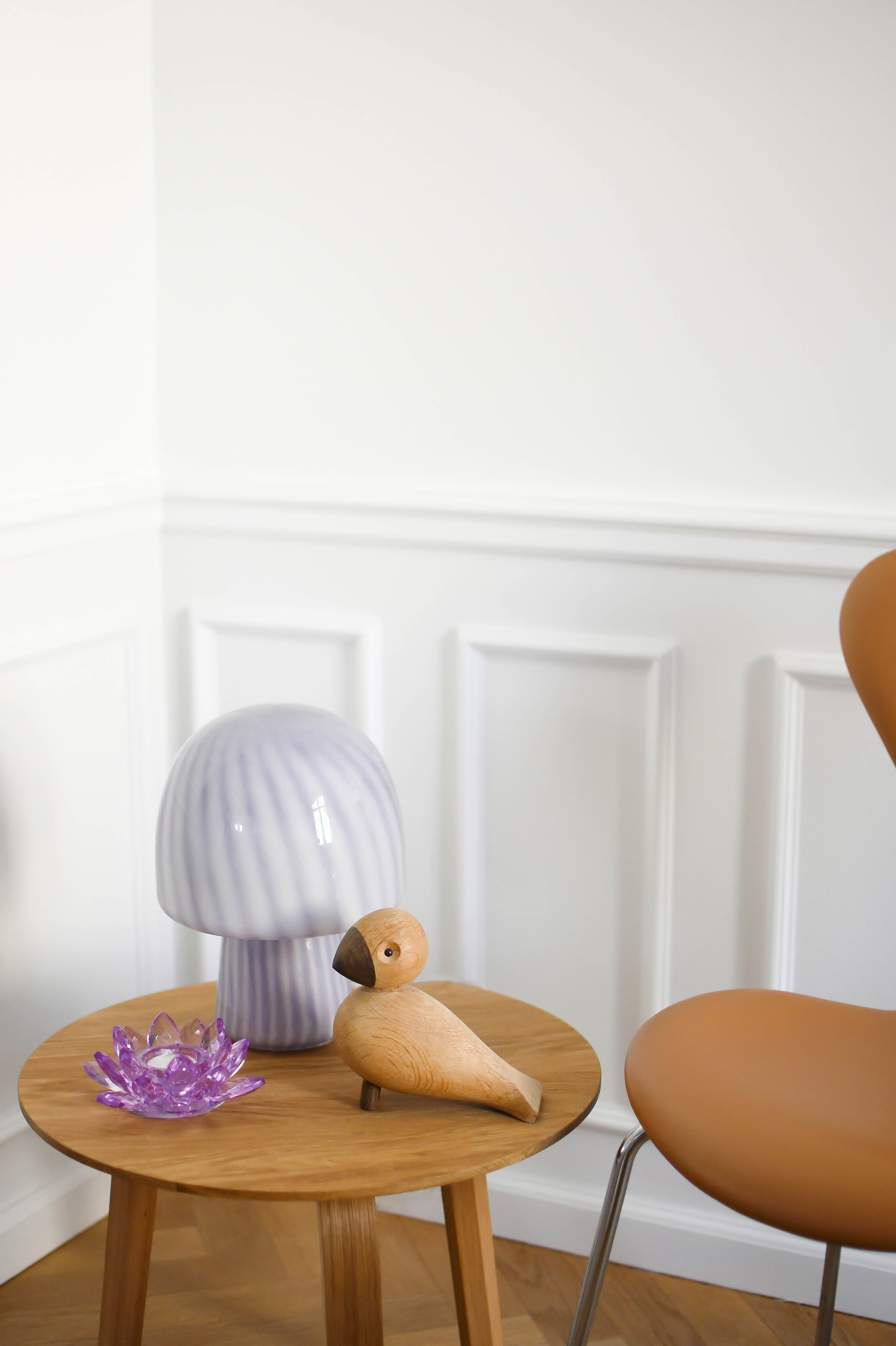 Funghi Mushroom bordlampe, lilla - H27 cm.