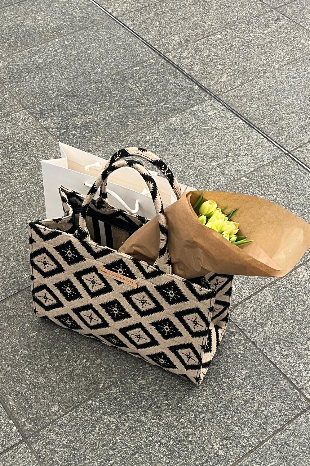 Rue Rivoli shopper, stor - sort