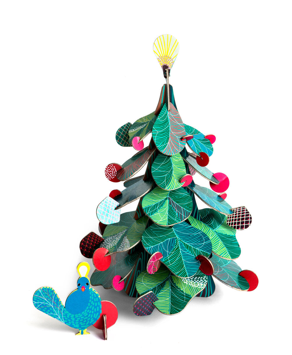 Juledekoration, Juletræ & påfugl - Multi