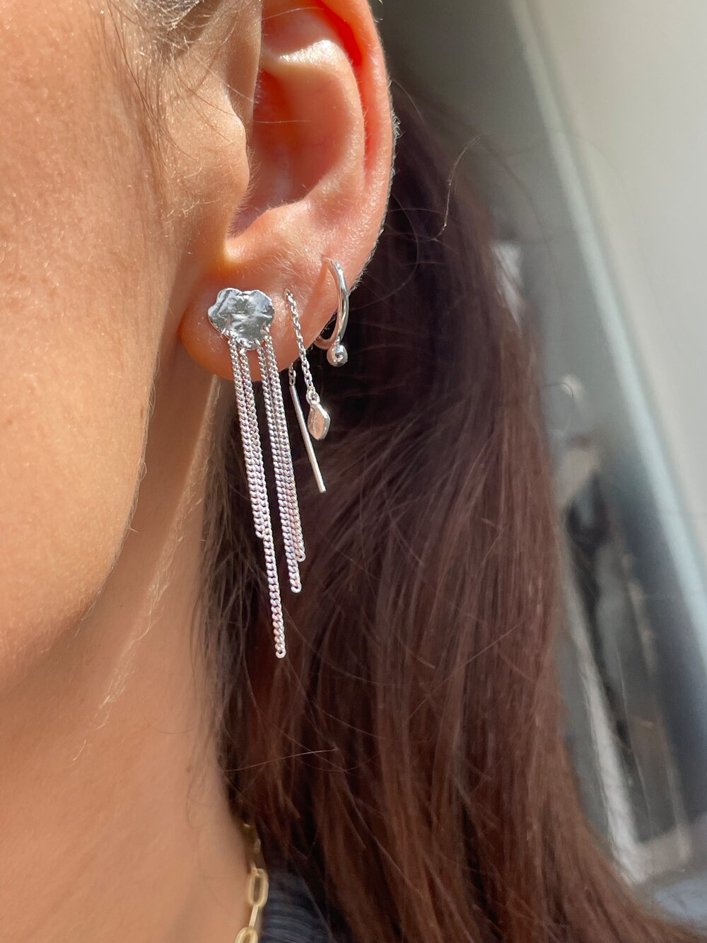 Shell Reflections hængeørering - forgyldt