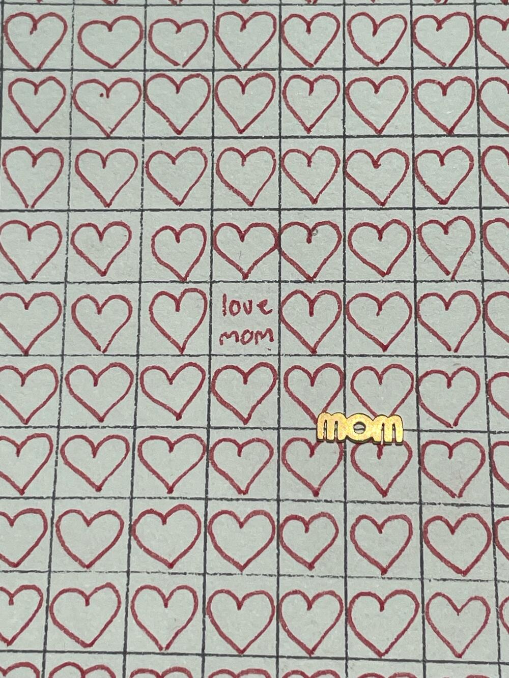 Wow Mom ørering  - forgyldt