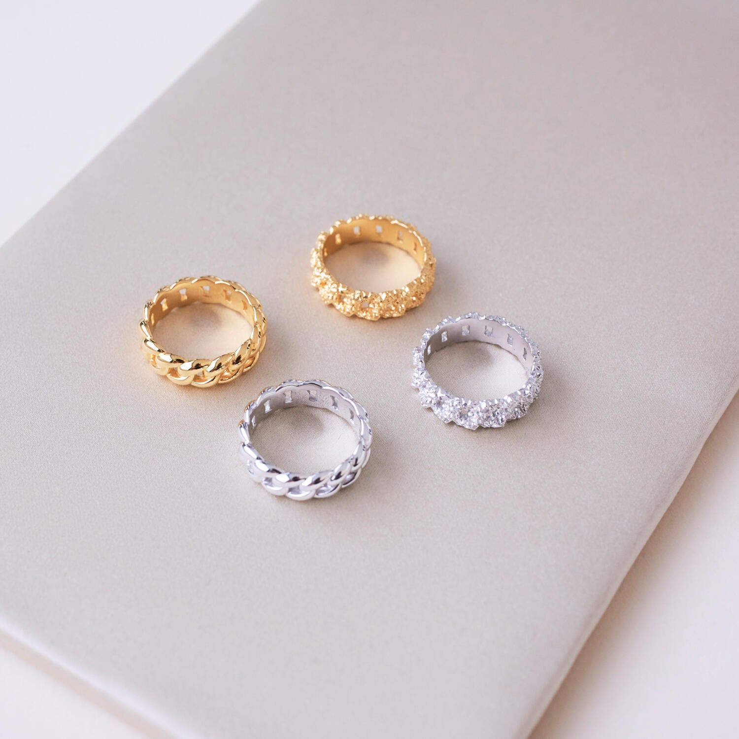 IX Crunchy Curb ring - forgyldt