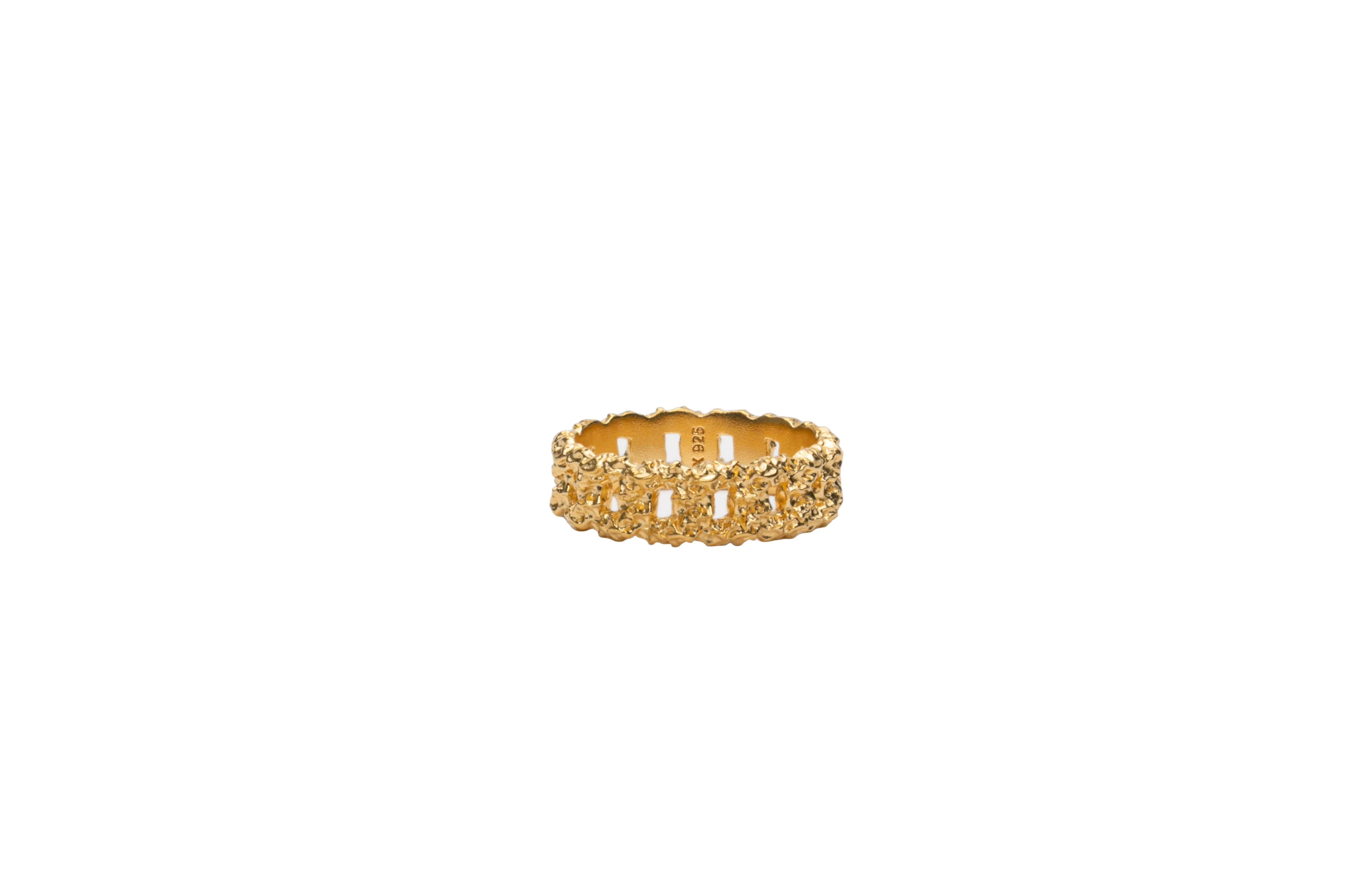 IX Crunchy Curb ring - forgyldt