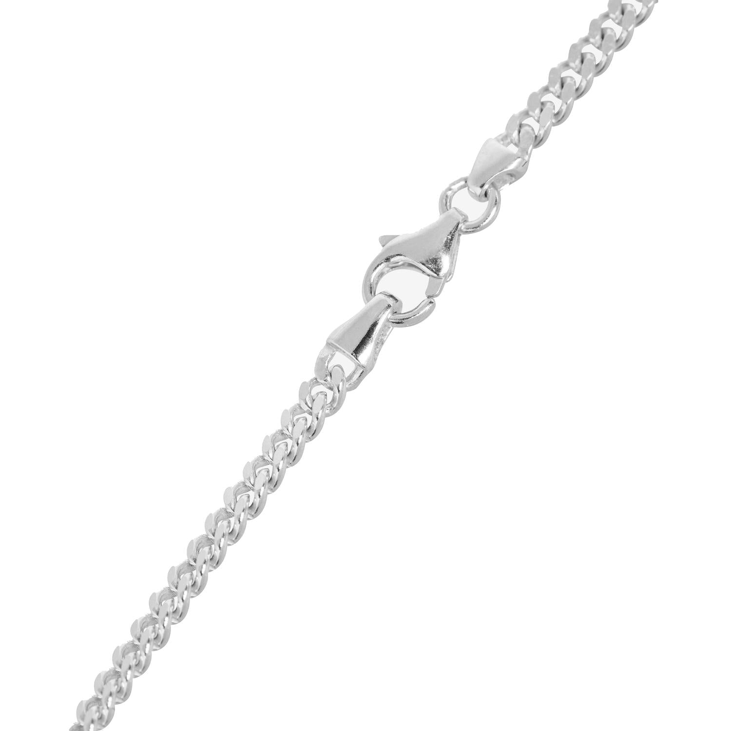 IX Curb Medi halskæde - sølv