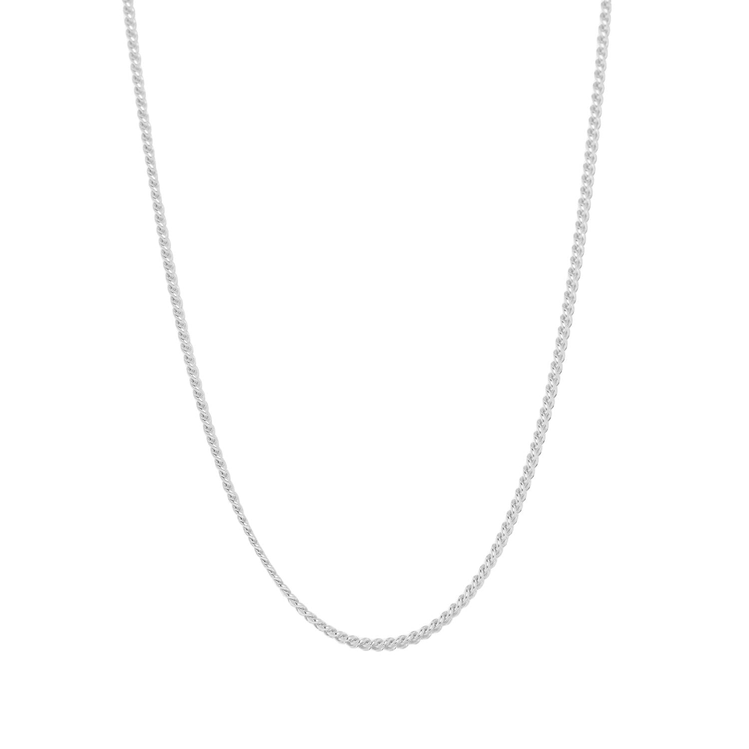 IX Curb Medi halskæde - sølv