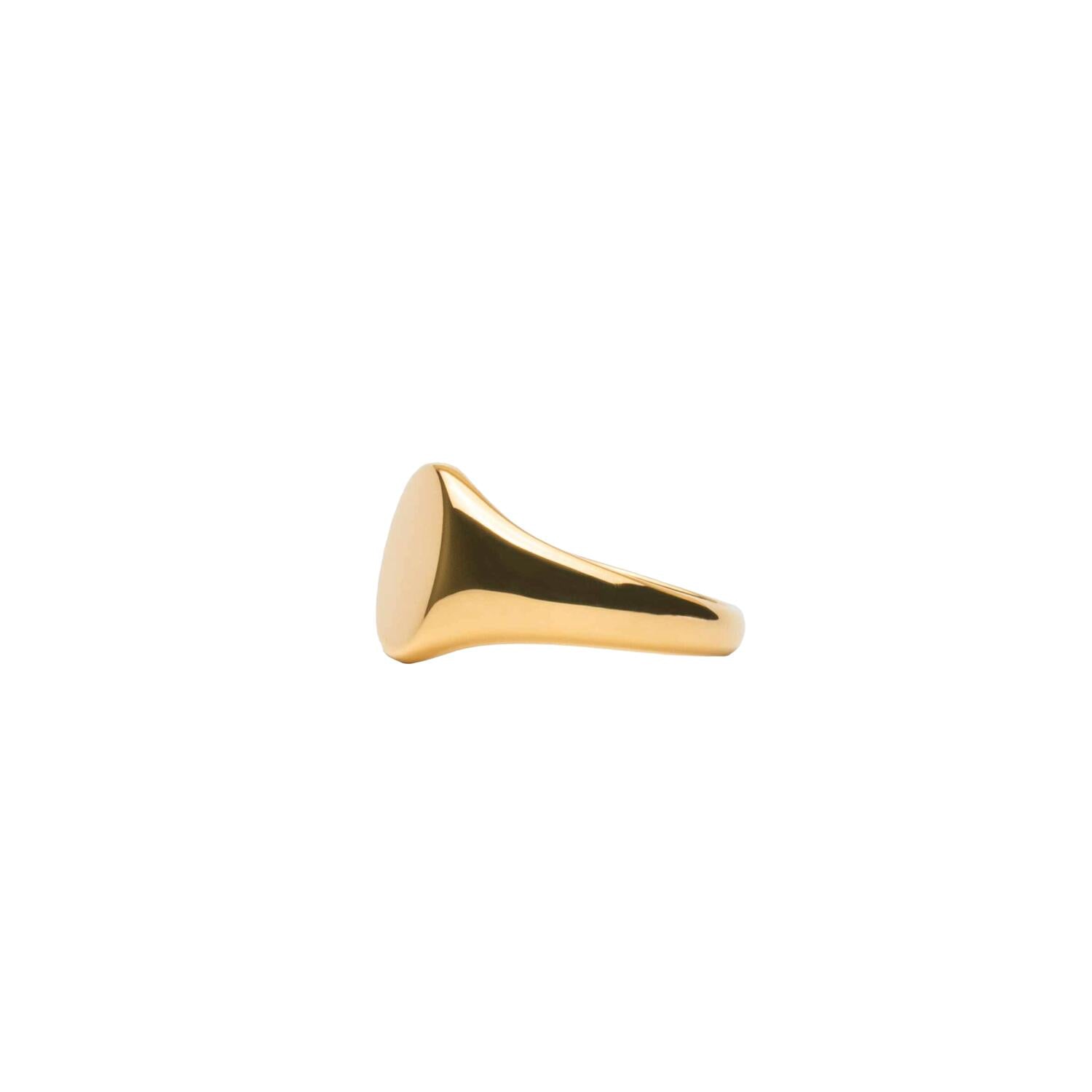 IX Mini Oval Signet ring - forgyldt