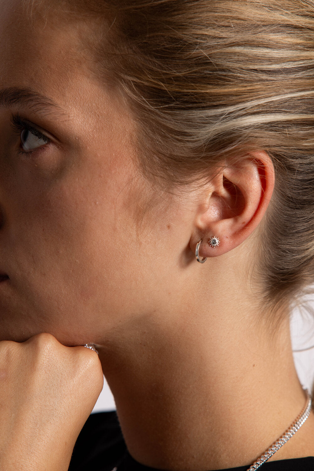 Sol ørering - sølv