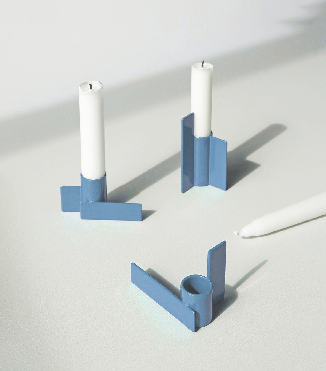 Icon lysestage 02 - pastelblå