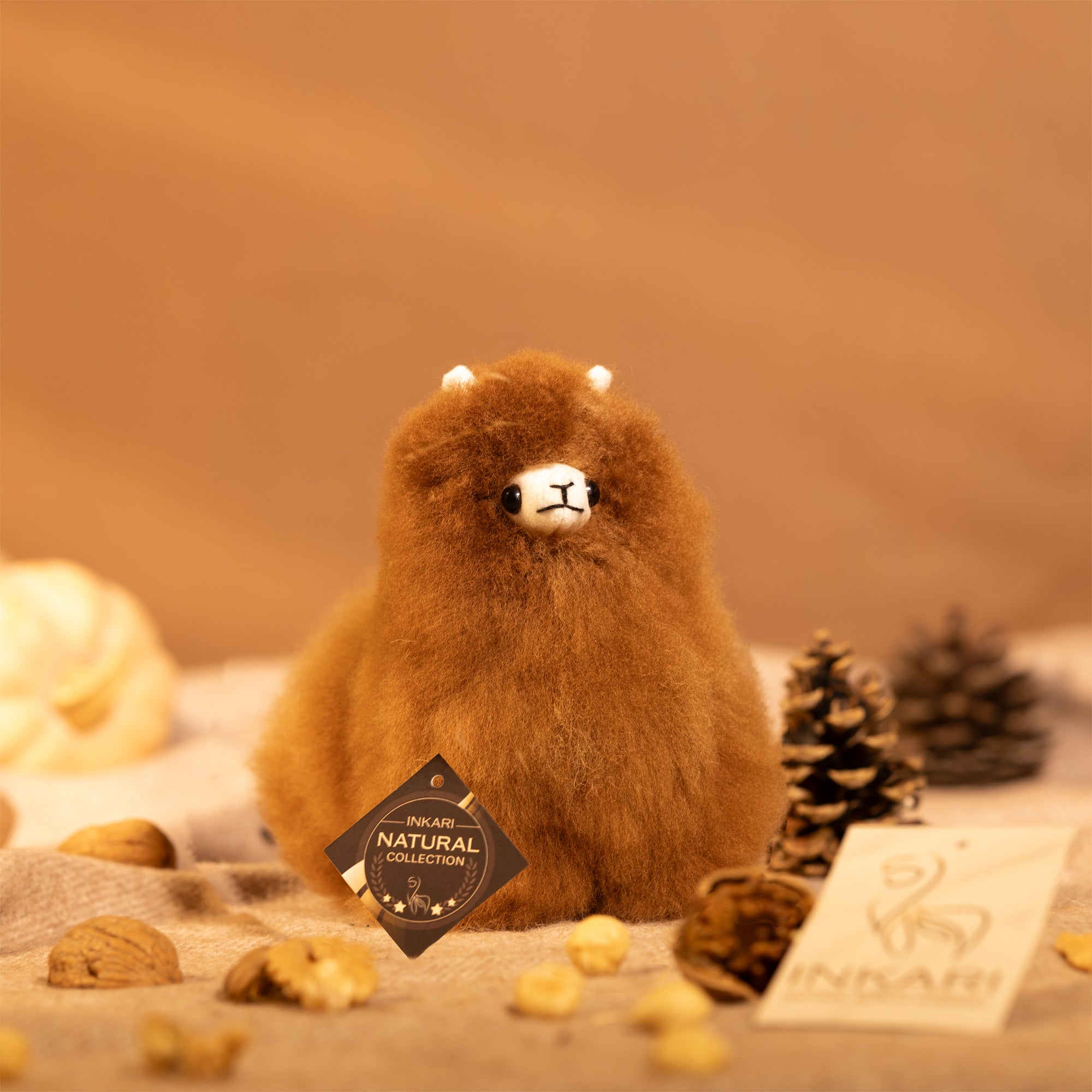 Alpaca Mini, Hazelnut - H15 cm.