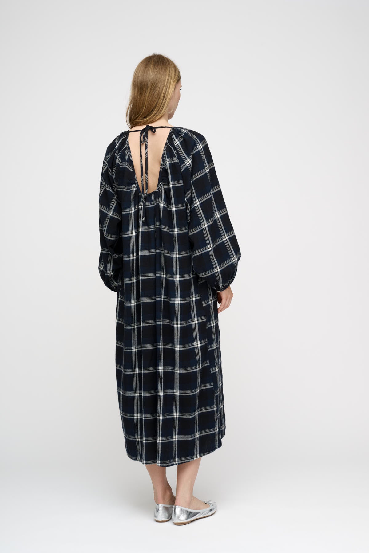 Imagine Check kjole - Dark Navy Check