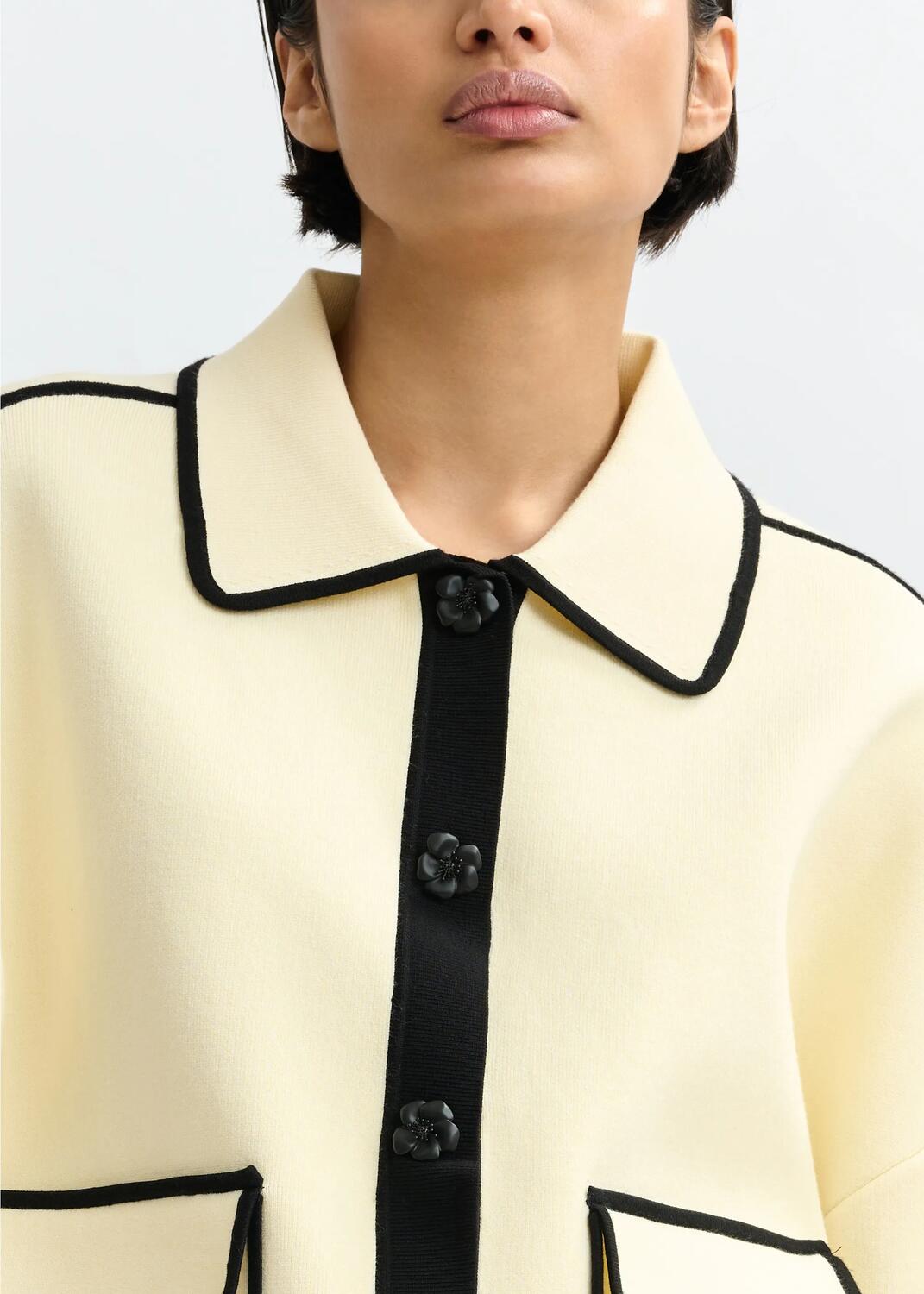 Jugly kortærmet cardigan - Off White OW01