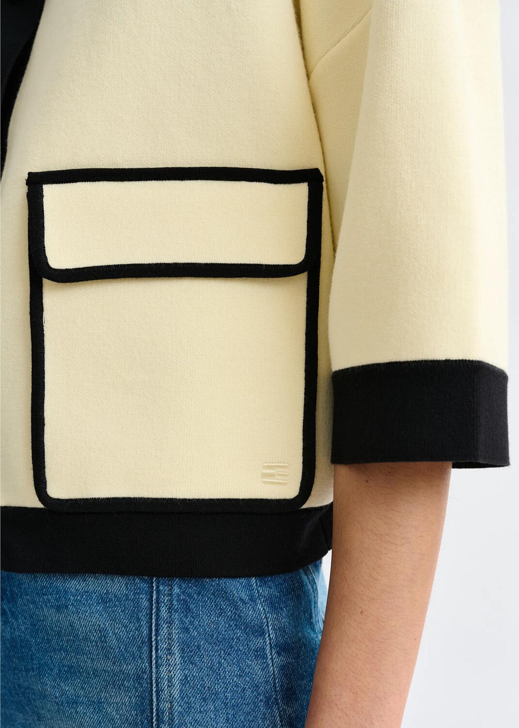 Jugly kortærmet cardigan - Off White OW01