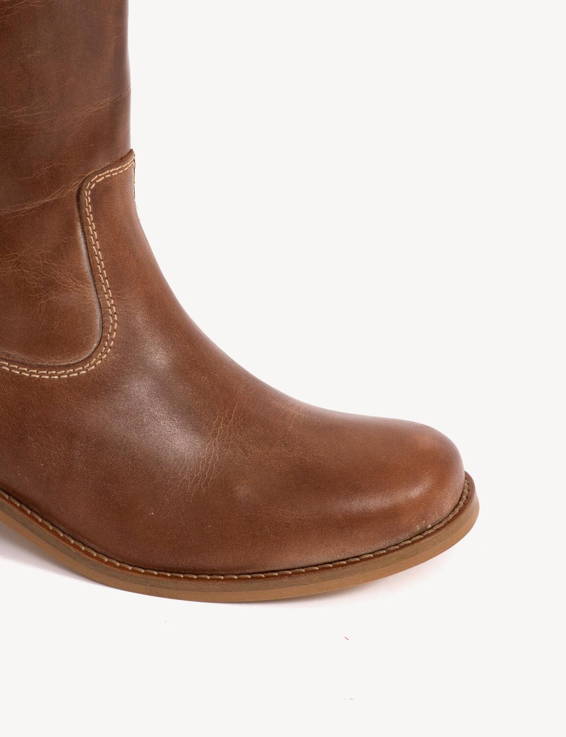 Julia Gaucho læderstøvler - Cognac