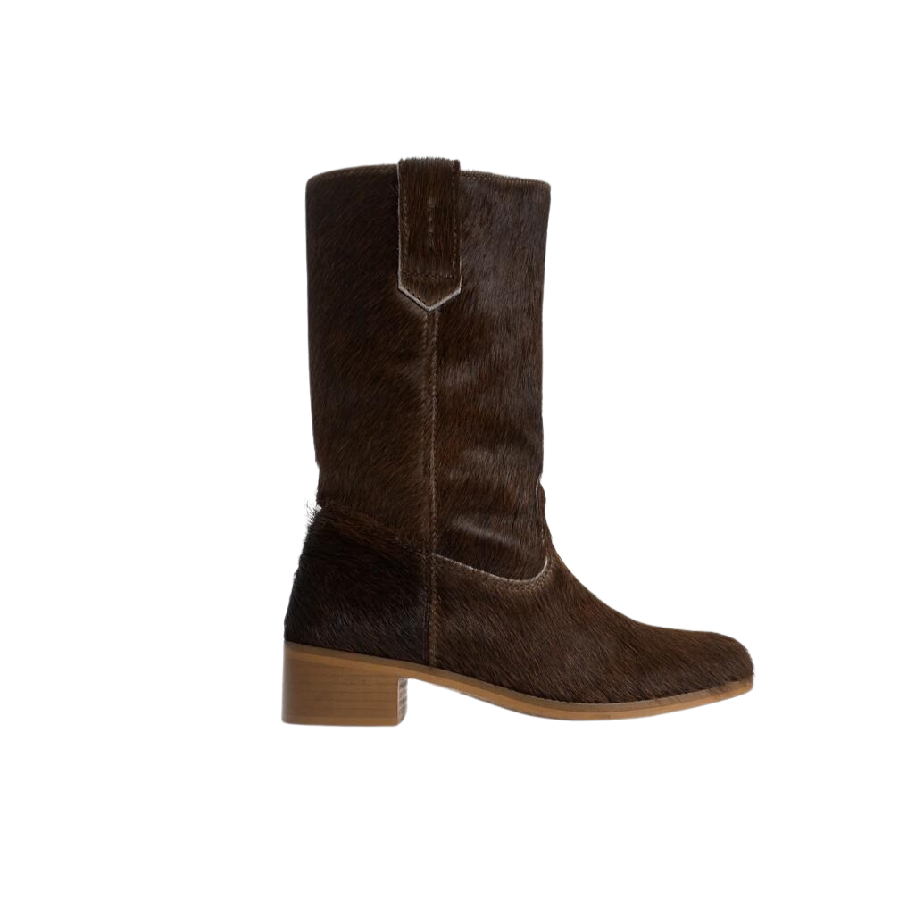 Julia Gaucho læderstøvler - Cow Fur