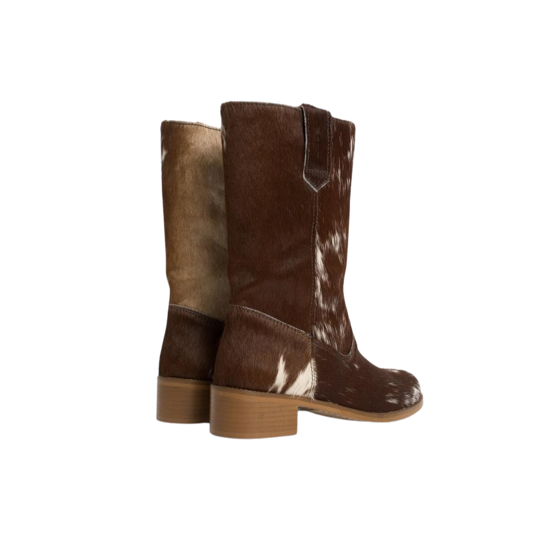 Julia Gaucho læderstøvler - Cow Fur