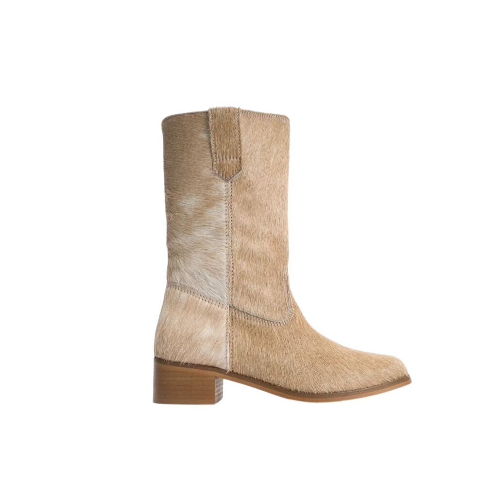 Julia Gaucho læderstøvler - Cow Fur