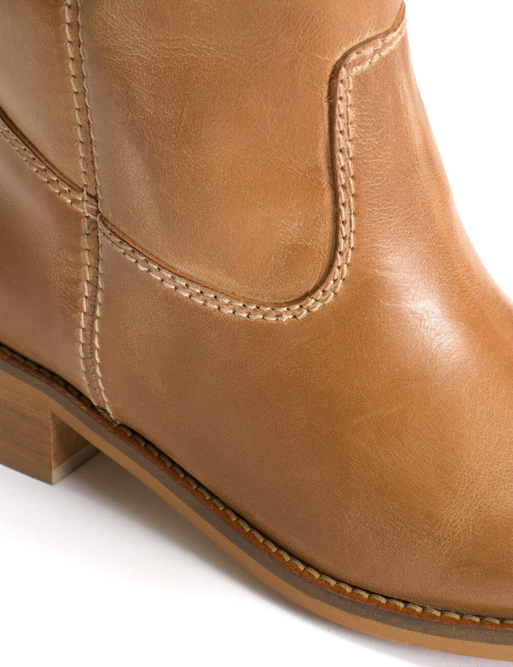 Julia Gaucho læderstøvler - Dark Tan